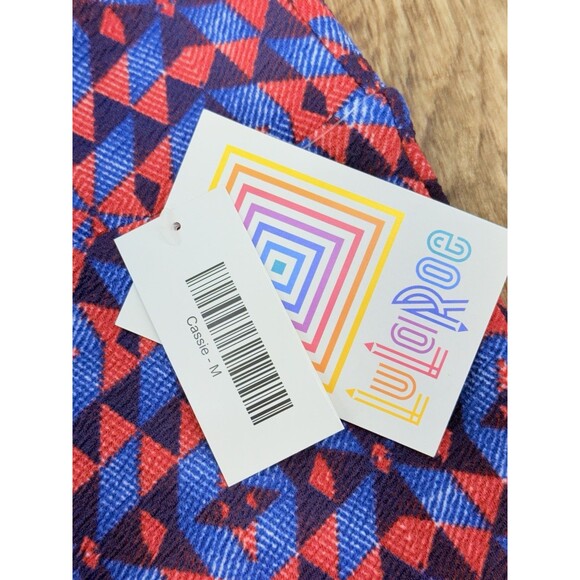 Lularoe Cassie Skirt Women's M Black Colorful Fitted  Pull On Stretch NWT - Picture 8 of 10